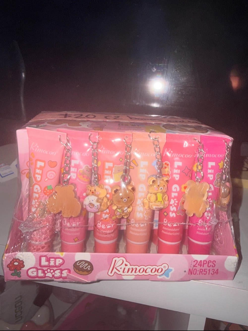 Pink Bear Lip Gloss Set full box